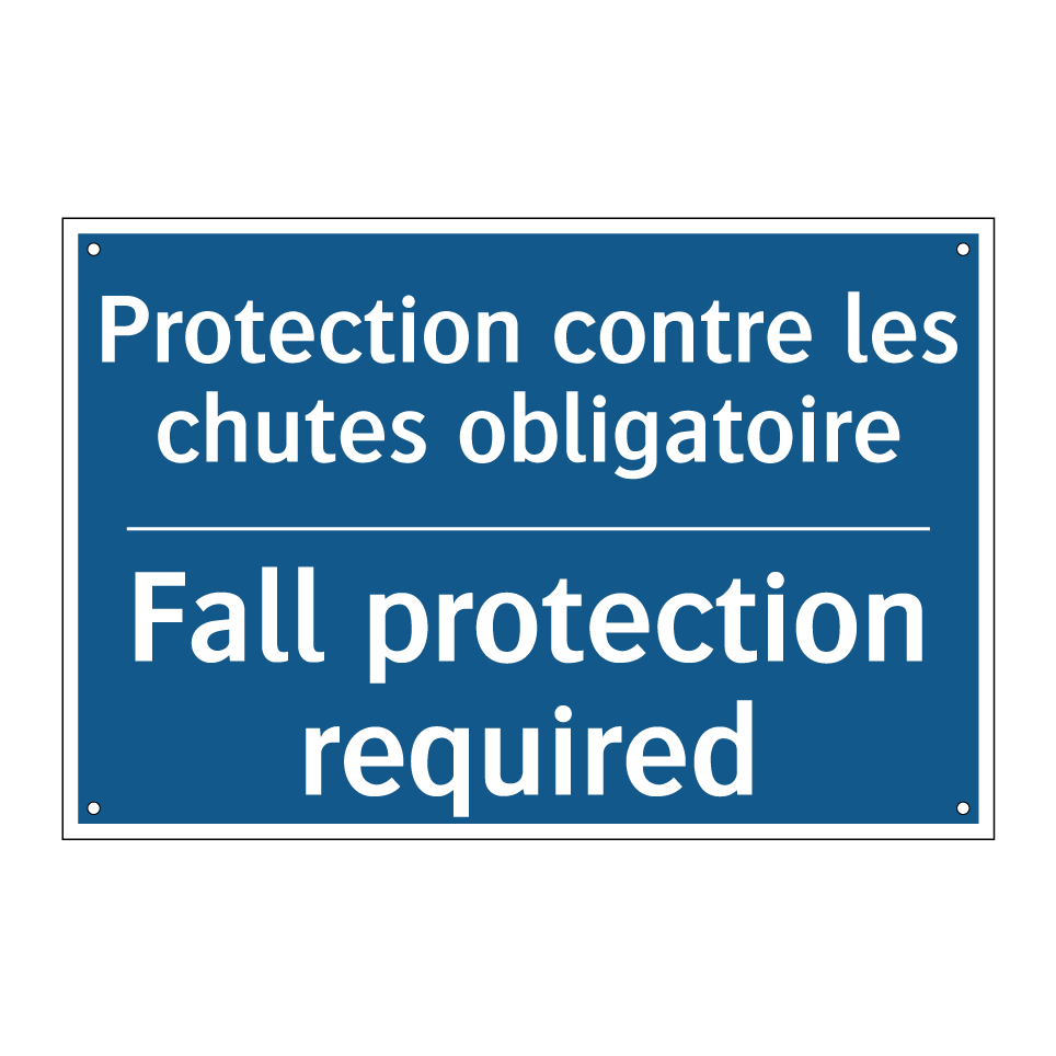 Protection contre les chutes obligatoire /.../ - Fall protection required