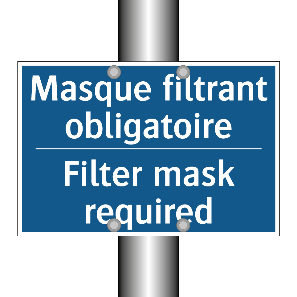 Masque filtrant obligatoire - Filter mask required