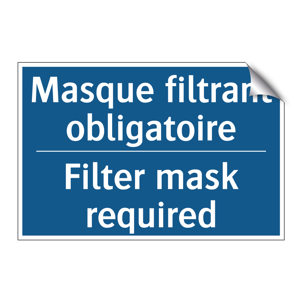 Masque filtrant obligatoire - Filter mask required