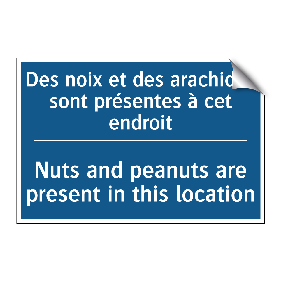 Des noix et des arachides sont /.../ - Nuts and peanuts are present in /.../