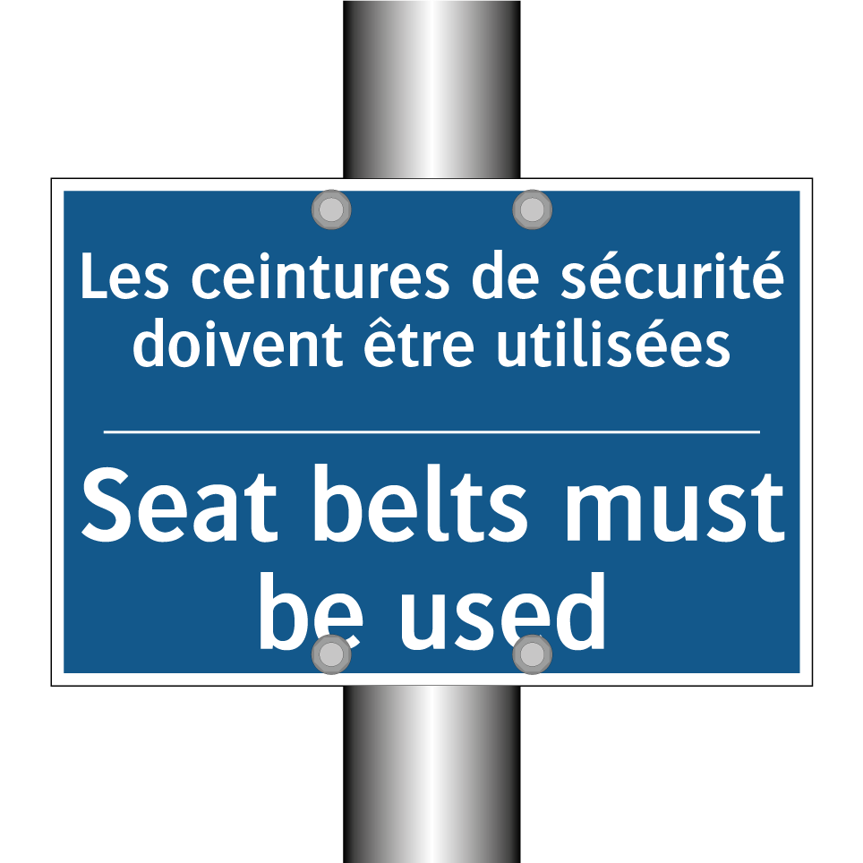 Les ceintures de sécurité doivent /.../ - Seat belts must be used