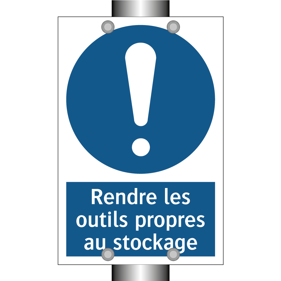 Rendre les outils propres au stockage