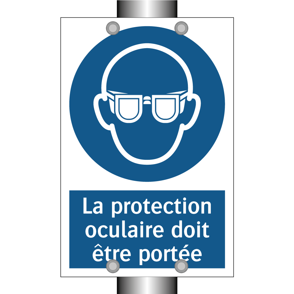La protection oculaire doit être portée