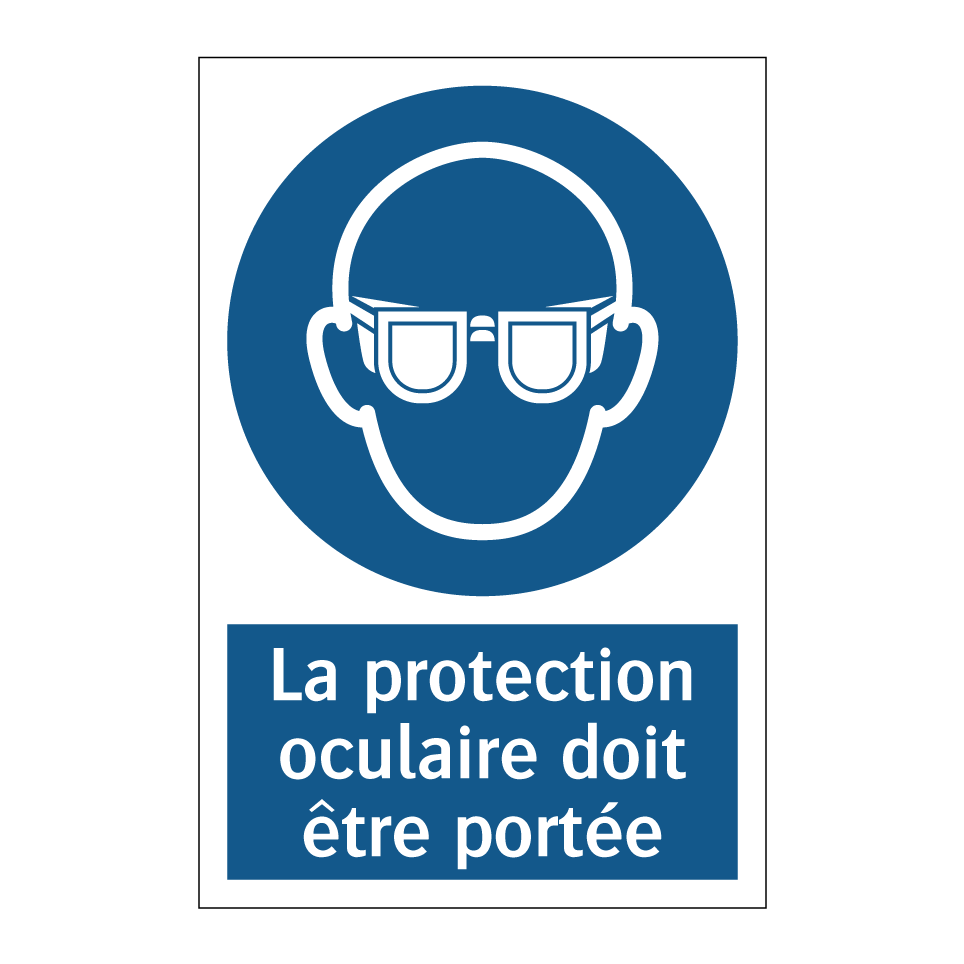 La protection oculaire doit être portée