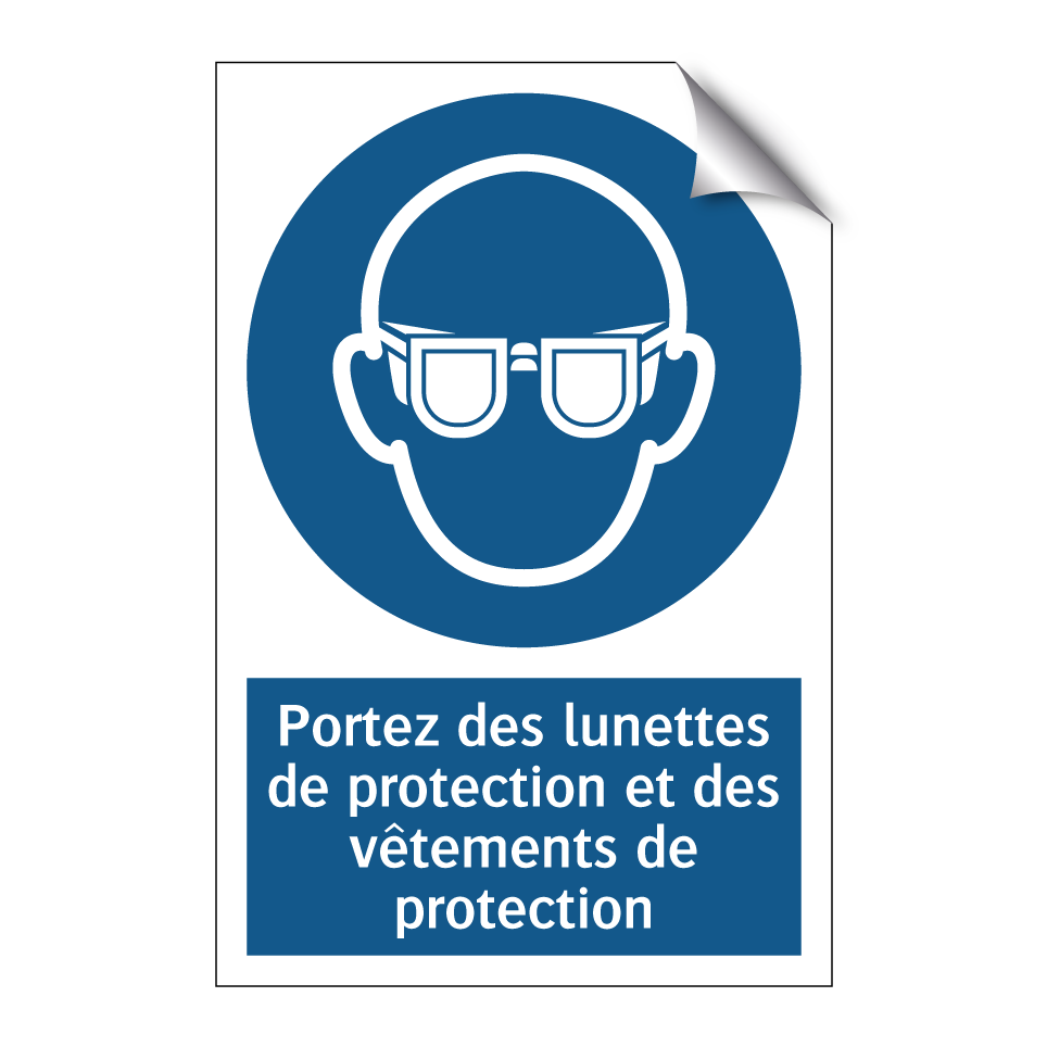 Portez des lunettes de protection et des vêtements de protection