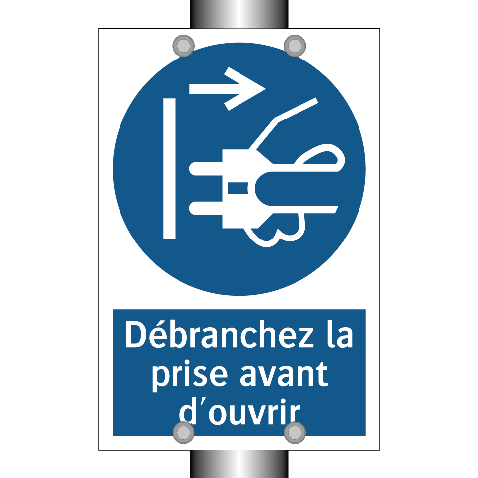 Débranchez la prise avant d'ouvrir