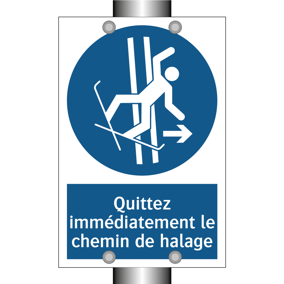 Quittez immédiatement le chemin de halage