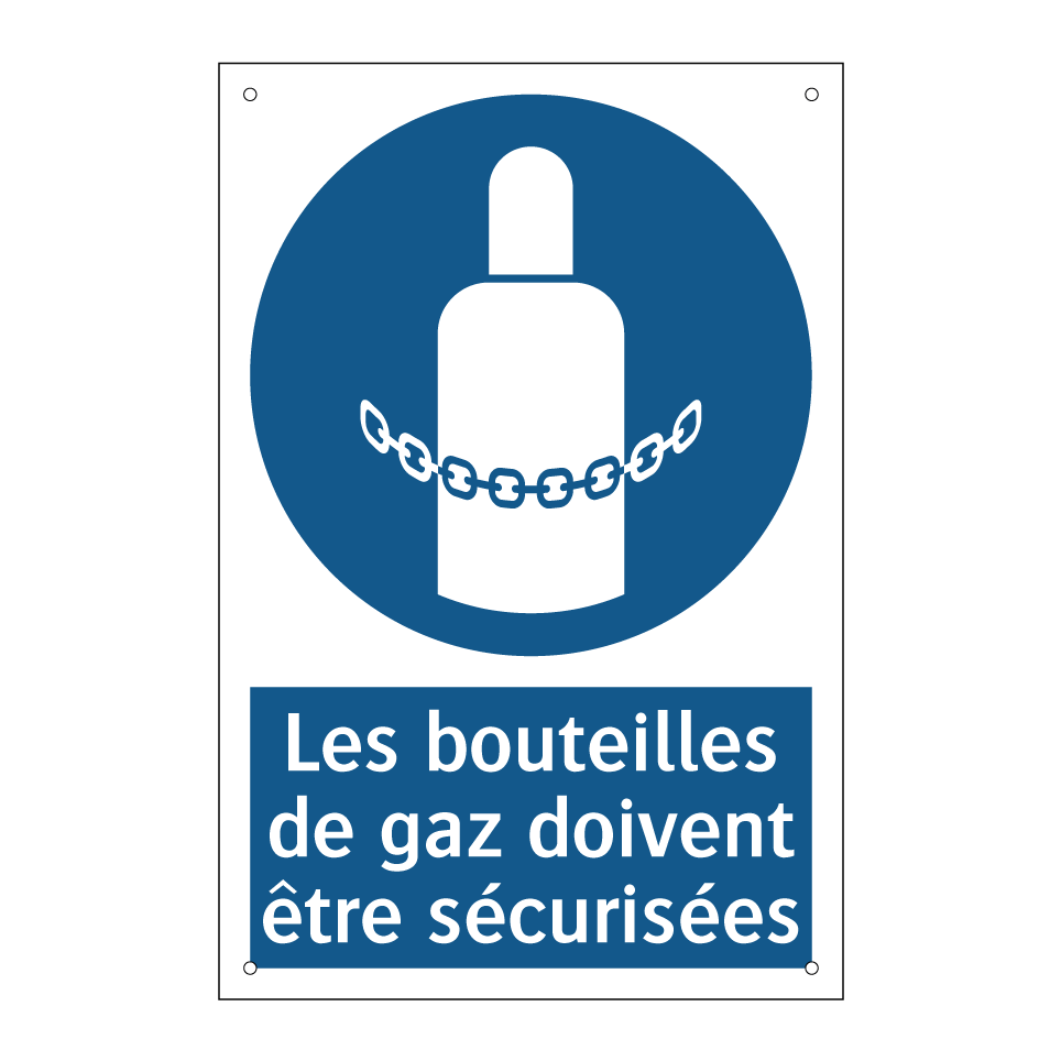 Les bouteilles de gaz doivent être sécurisées