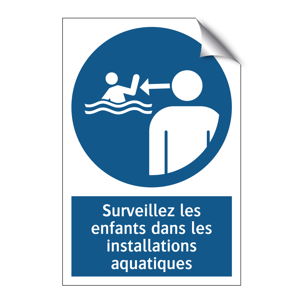 Surveillez les enfants dans les installations aquatiques