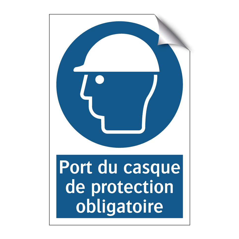 Port du casque de protection obligatoire