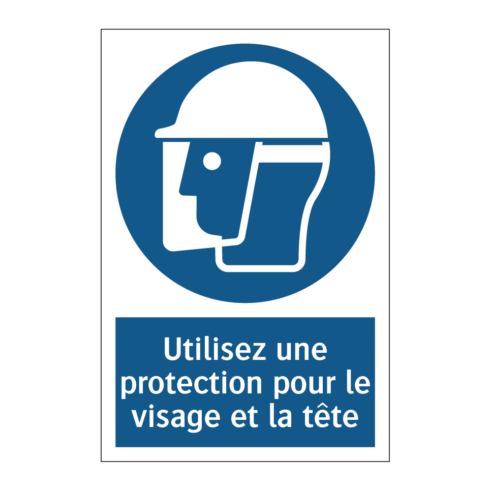 Utilisez une protection pour le visage et la tête