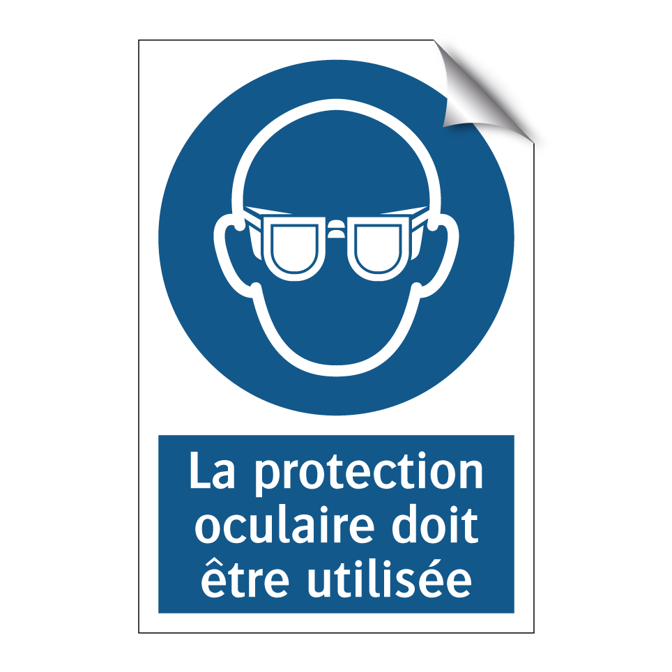 La protection oculaire doit être utilisée