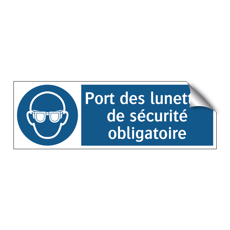 Port des lunettes de sécurité obligatoire