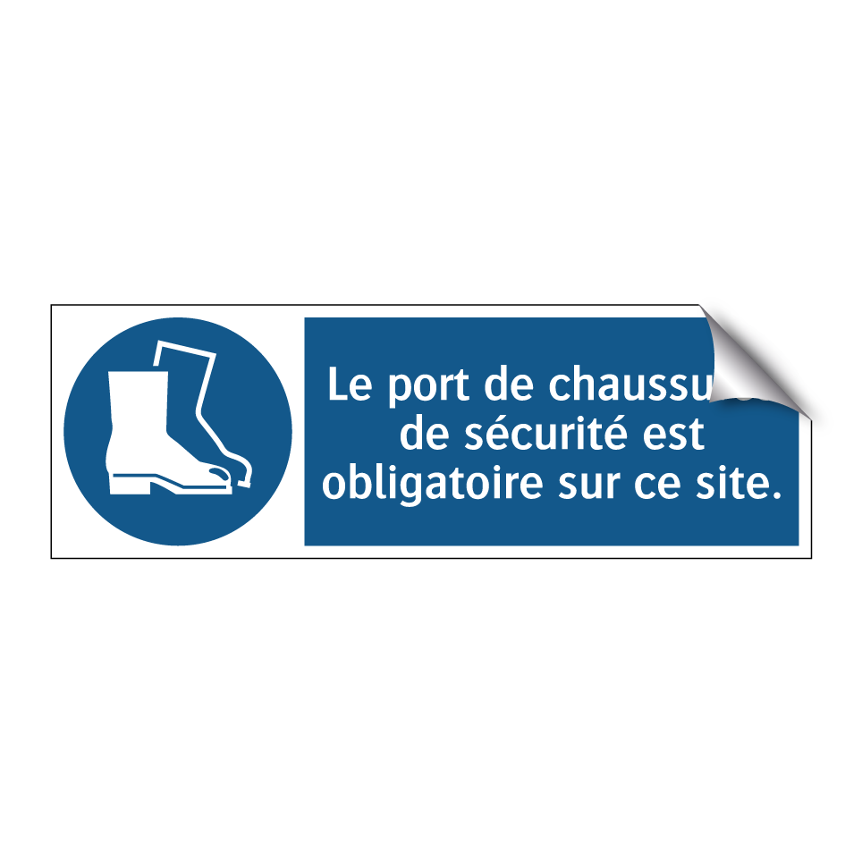 Le port de chaussures de sécurité est obligatoire sur ce site.