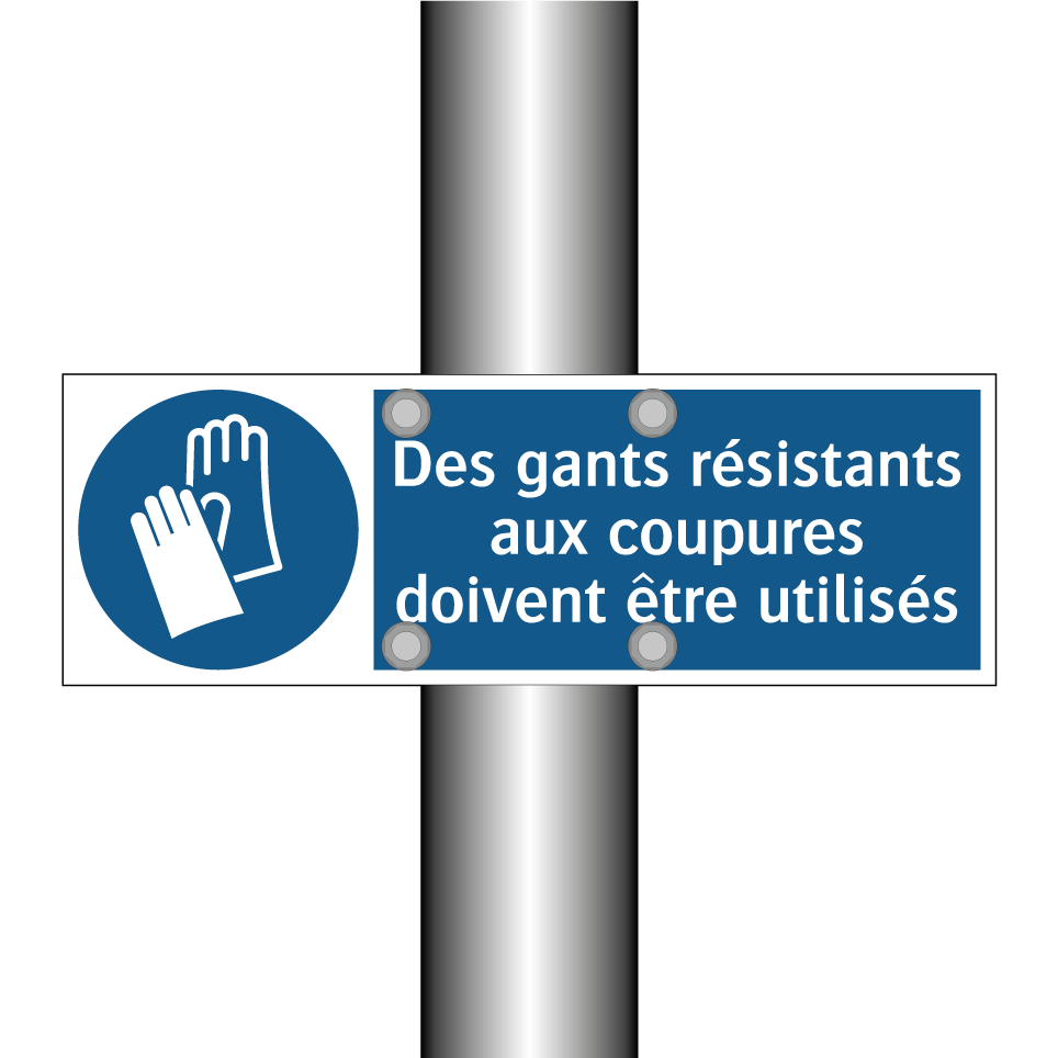 Des gants résistants aux coupures doivent être utilisés