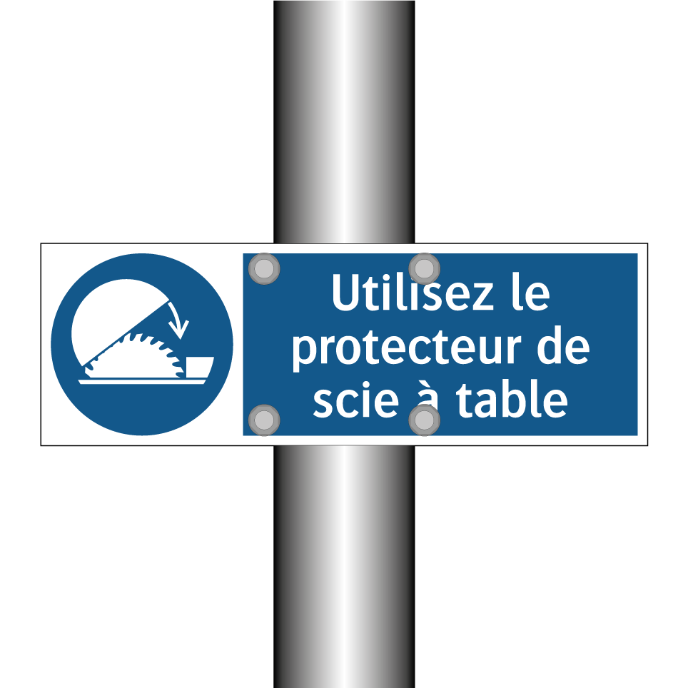 Utilisez le protecteur de scie à table
