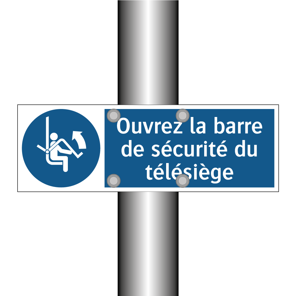 Ouvrez la barre de sécurité du télésiège