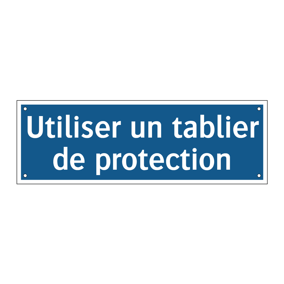 Utiliser un tablier de protection