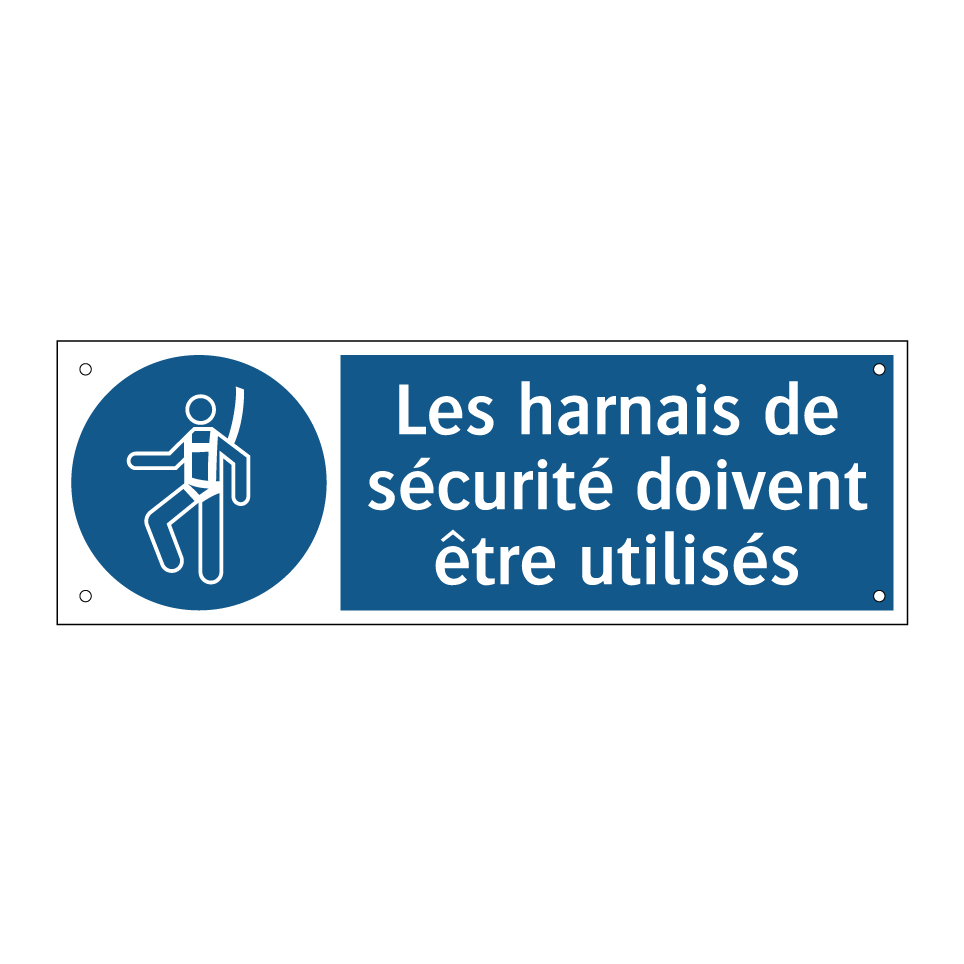 Les harnais de sécurité doivent être utilisés
