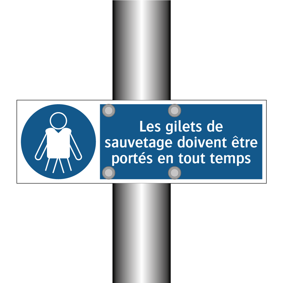 Les gilets de sauvetage doivent être portés en tout temps