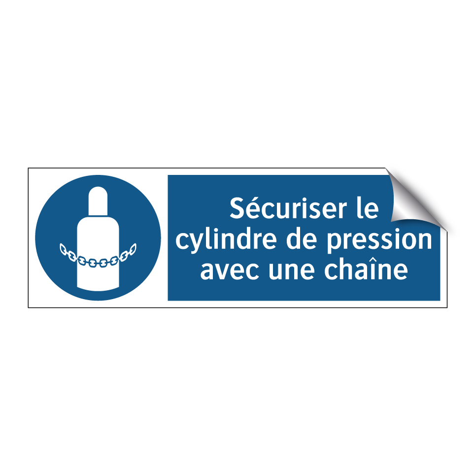 Sécuriser le cylindre de pression avec une chaîne