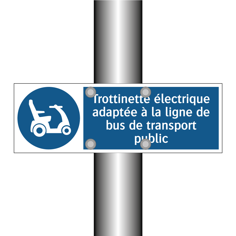 Trottinette électrique adaptée à la ligne de bus de transport public