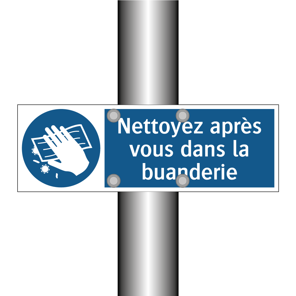 Nettoyez après vous dans la buanderie