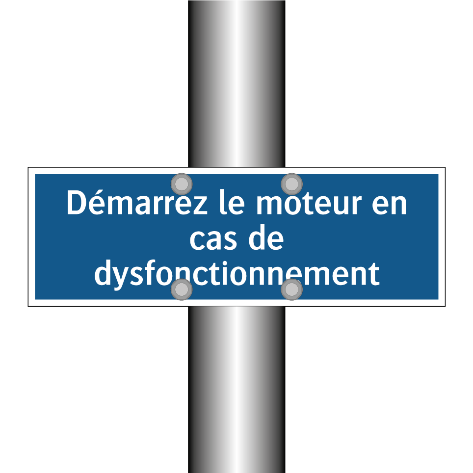 Démarrez le moteur en cas de dysfonctionnement