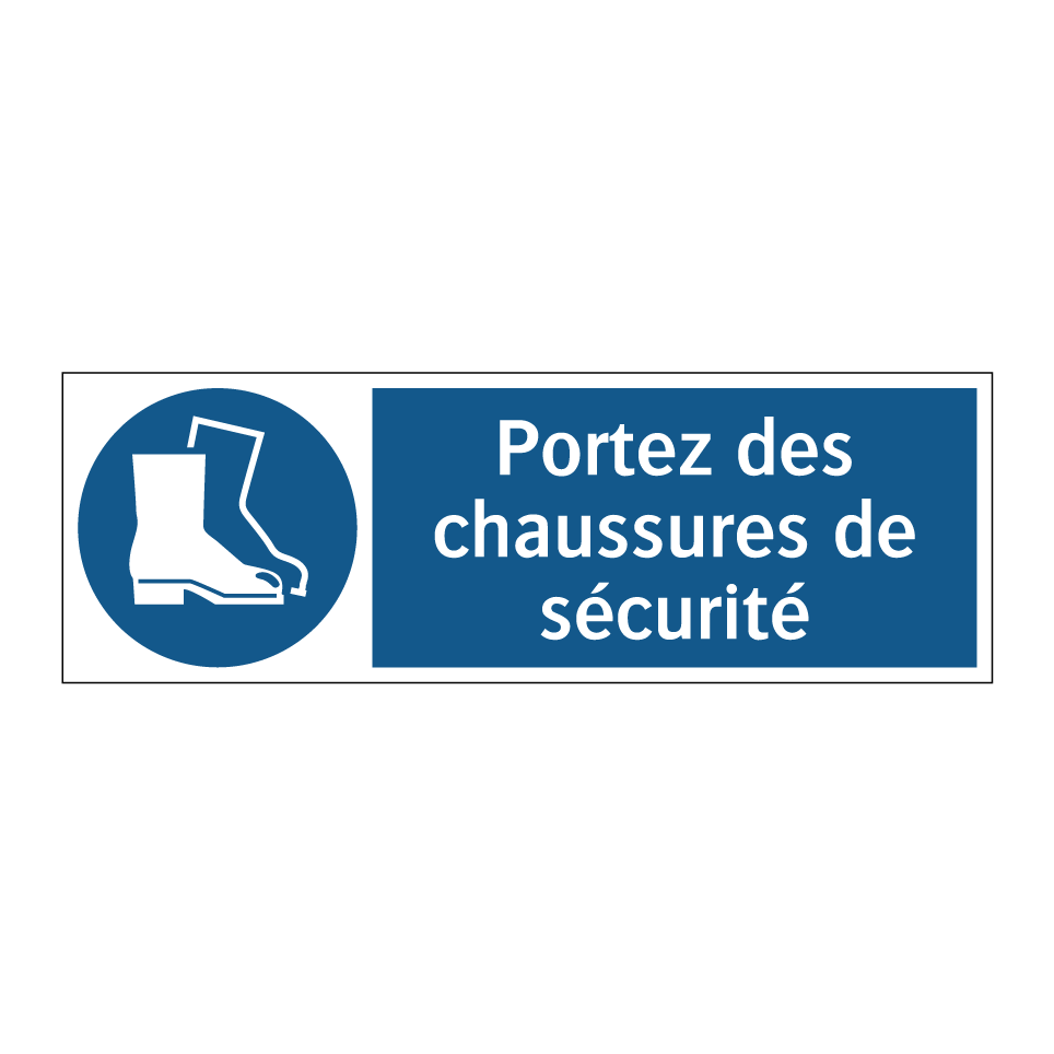 Portez des chaussures de sécurité