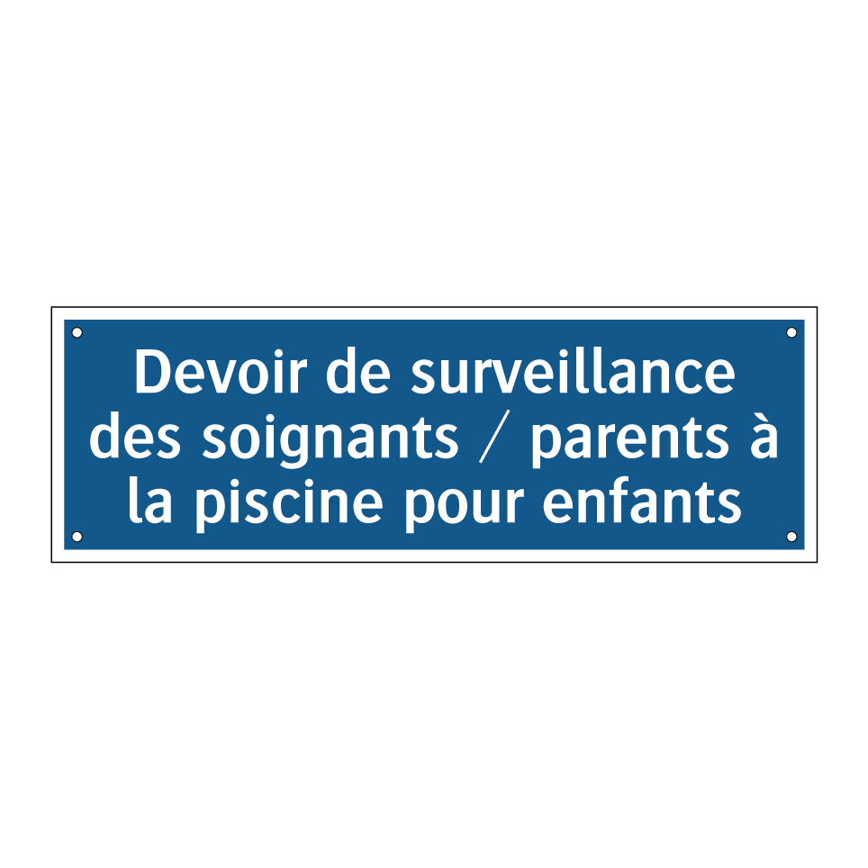 Devoir de surveillance des soignants / parents à la piscine pour enfants