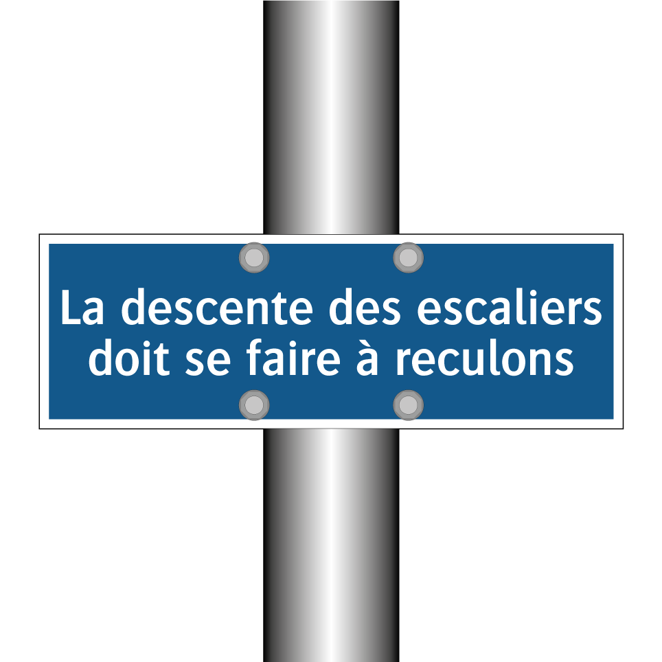 La descente des escaliers doit se faire à reculons