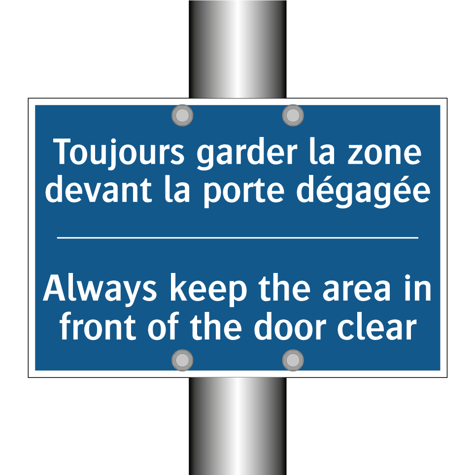 Toujours garder la zone devant /.../ - Always keep the area in front /.../