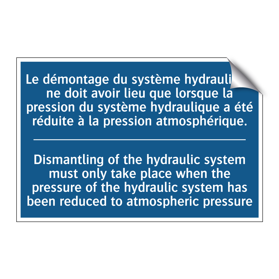 Le démontage du système hydraulique /.../ - Dismantling of the hydraulic system /.../