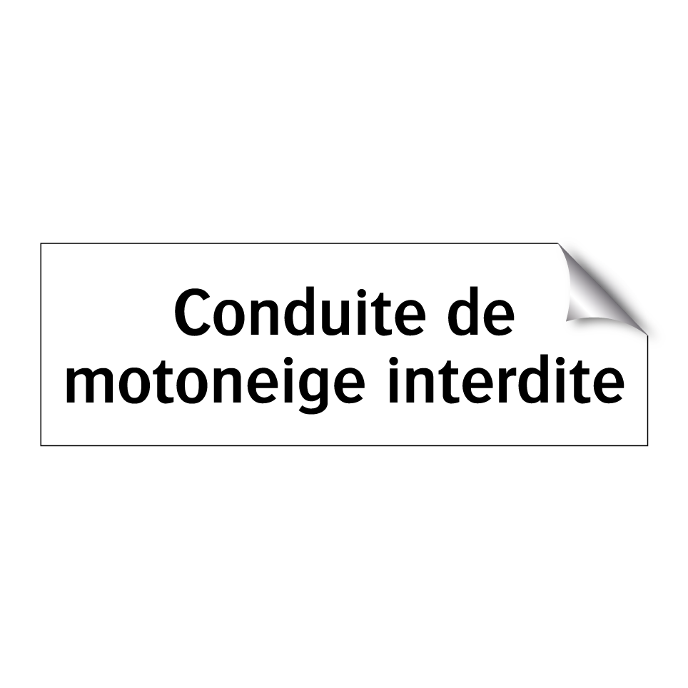 Conduite de motoneige interdite