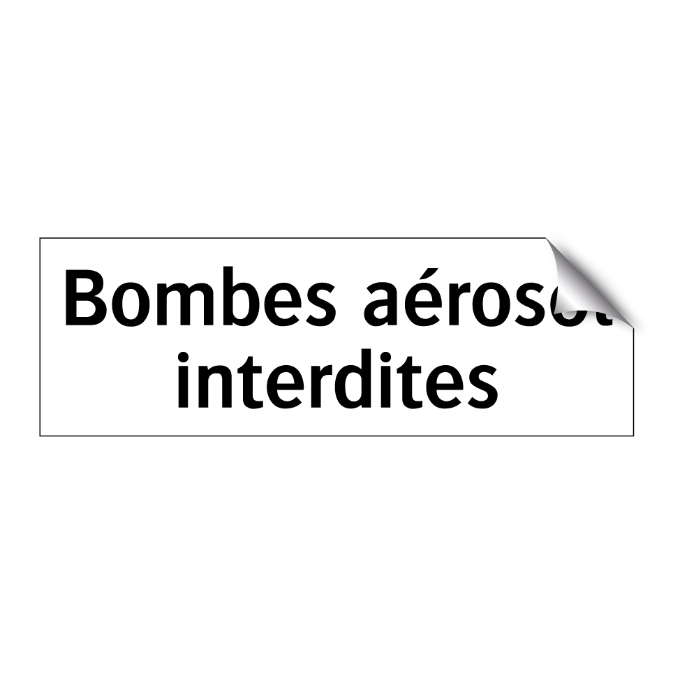 Bombes aérosol interdites