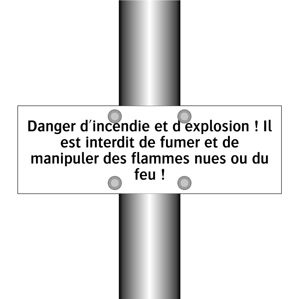 Danger d'incendie et d'explosion ! Il est interdit de fumer et de manipuler des flammes nues ou du feu !