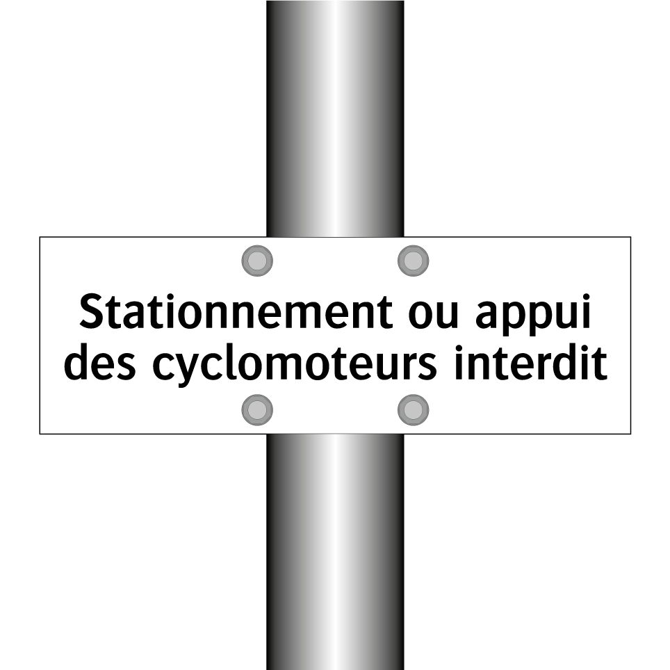 Stationnement ou appui des cyclomoteurs interdit