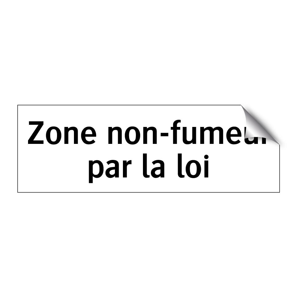 Zone non-fumeur par la loi