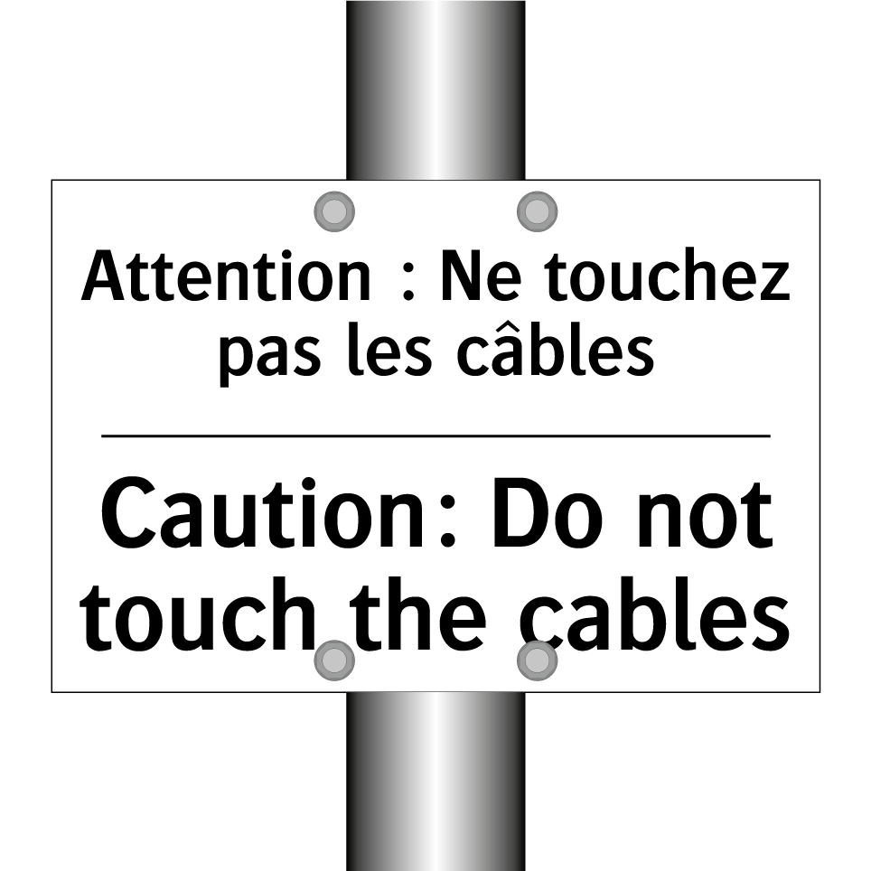 Attention : Ne touchez pas les /.../ - Caution: Do not touch the cables /.../