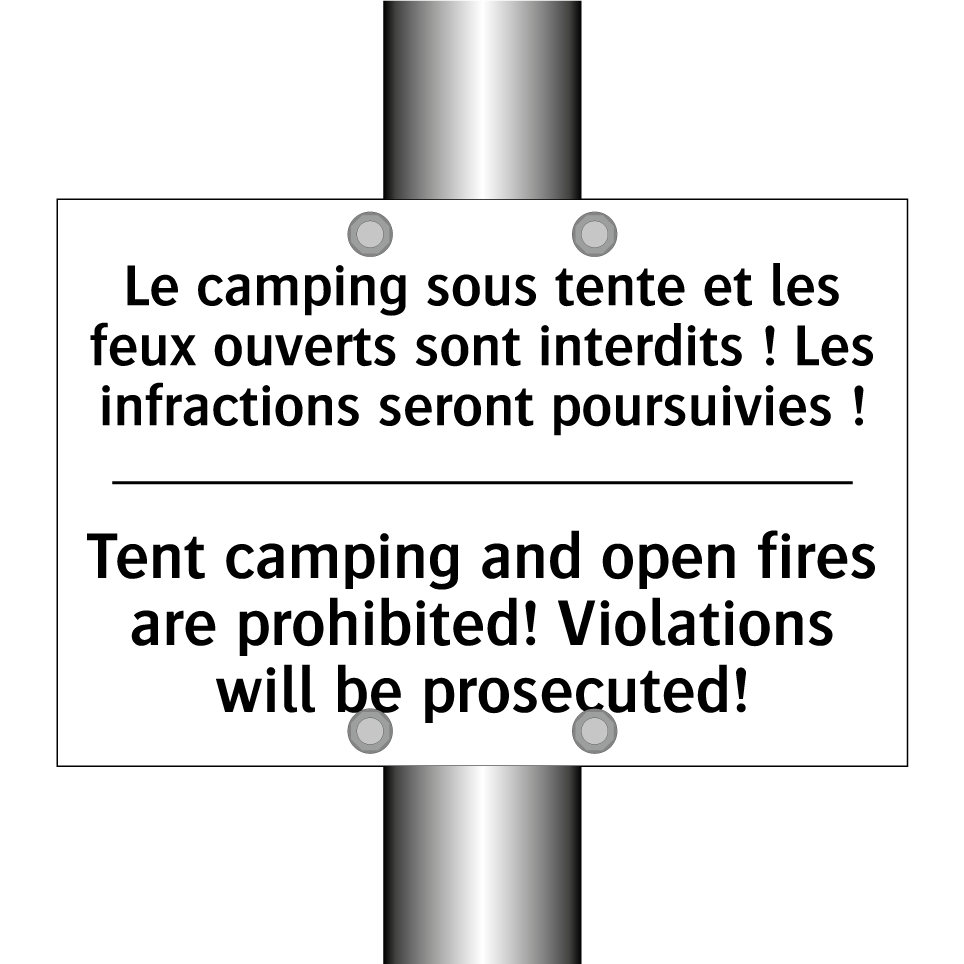 Le camping sous tente et les feux /.../ - Tent camping and open fires are /.../