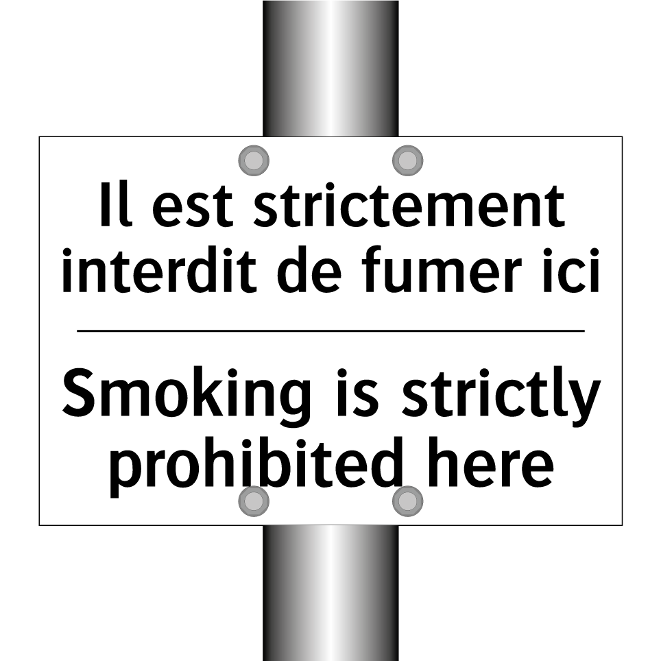 Il est strictement interdit de /.../ - Smoking is strictly prohibited /.../