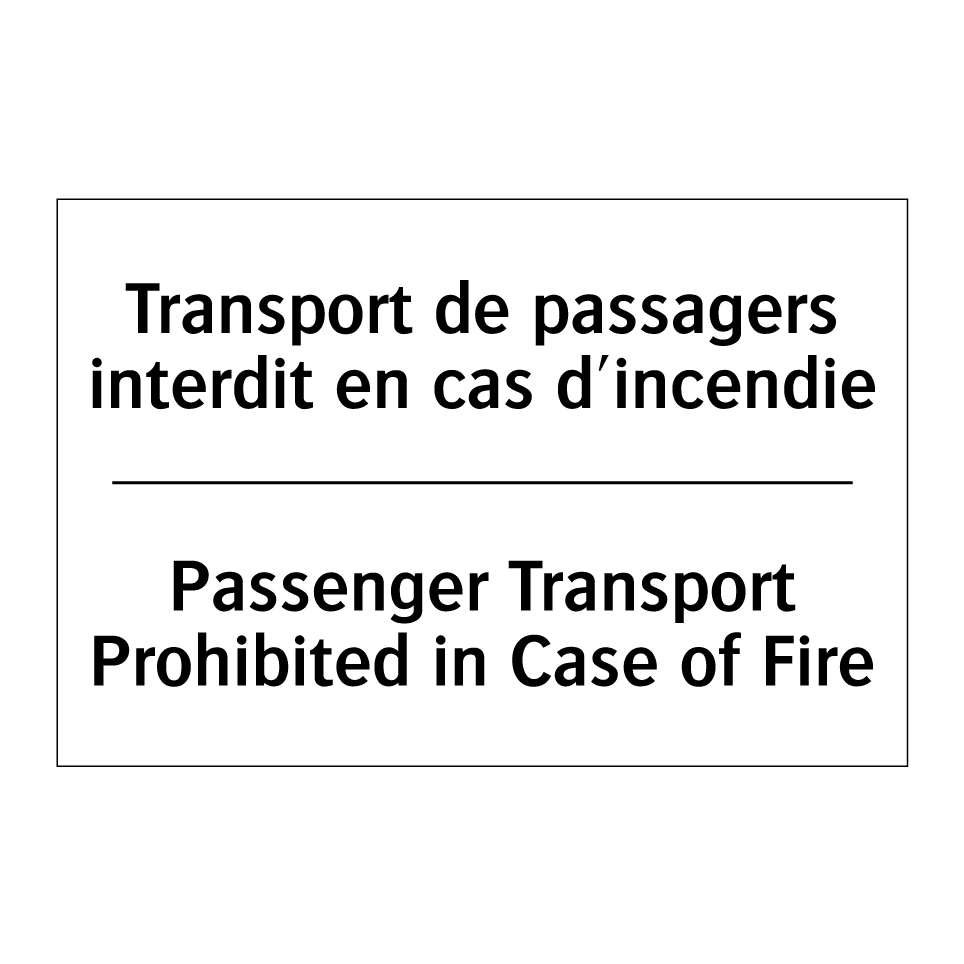 Transport de passagers interdit /.../ - Passenger Transport Prohibited /.../