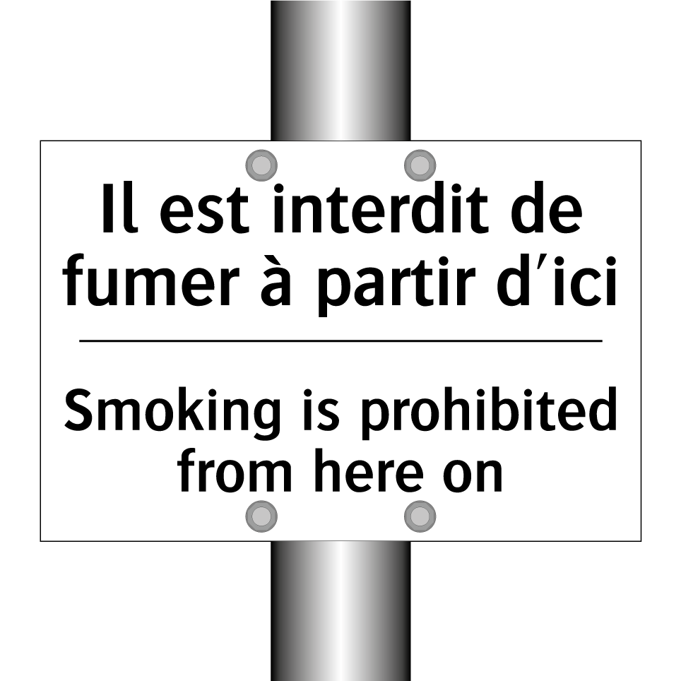 Il est interdit de fumer à partir /.../ - Smoking is prohibited from here /.../