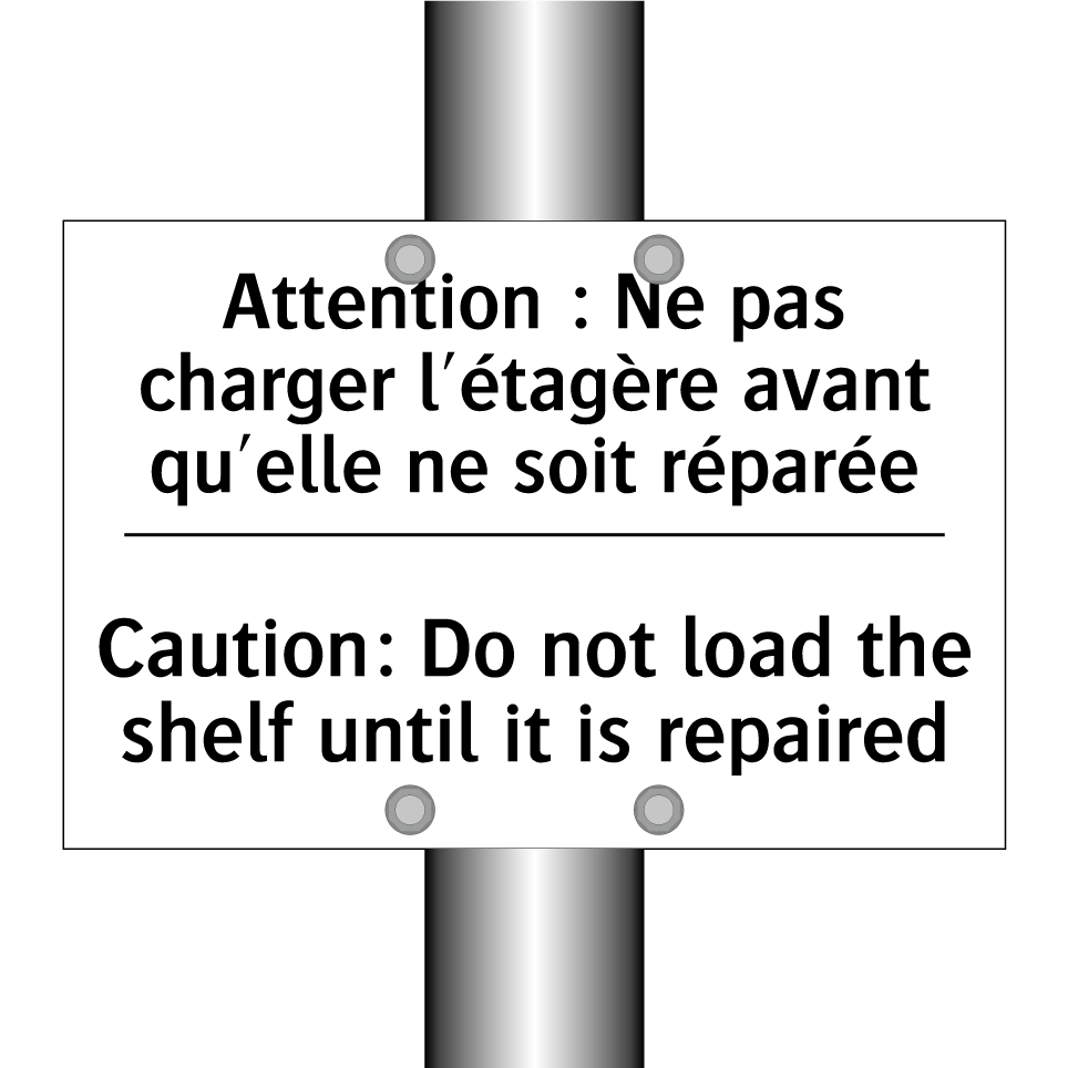 Attention : Ne pas charger l'étagère /.../ - Caution: Do not load the shelf /.../