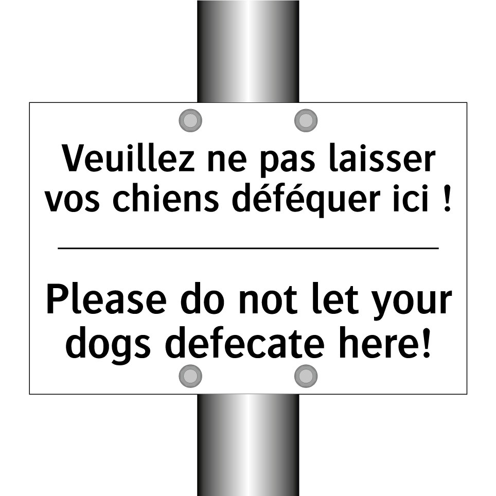 Veuillez ne pas laisser vos chiens /.../ - Please do not let your dogs defecate /.../