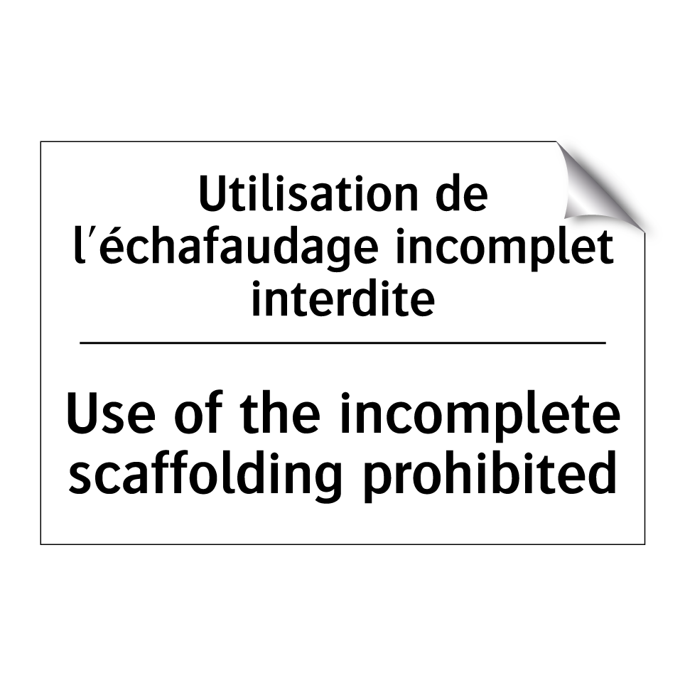 Utilisation de l'échafaudage incomplet /.../ - Use of the incomplete scaffolding /.../