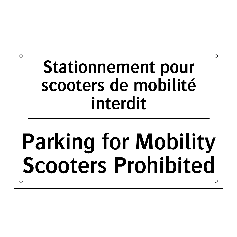 Stationnement pour scooters de /.../ - Parking for Mobility Scooters /.../