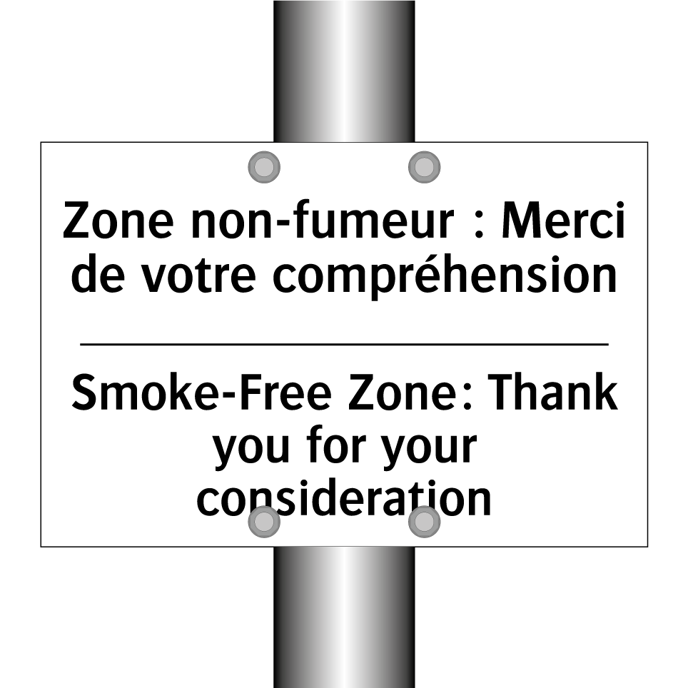 Zone non-fumeur : Merci de votre /.../ - Smoke-Free Zone: Thank you for /.../
