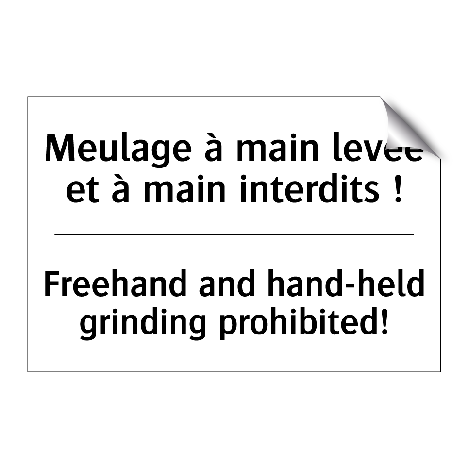 Meulage à main levée et à main /.../ - Freehand and hand-held grinding /.../
