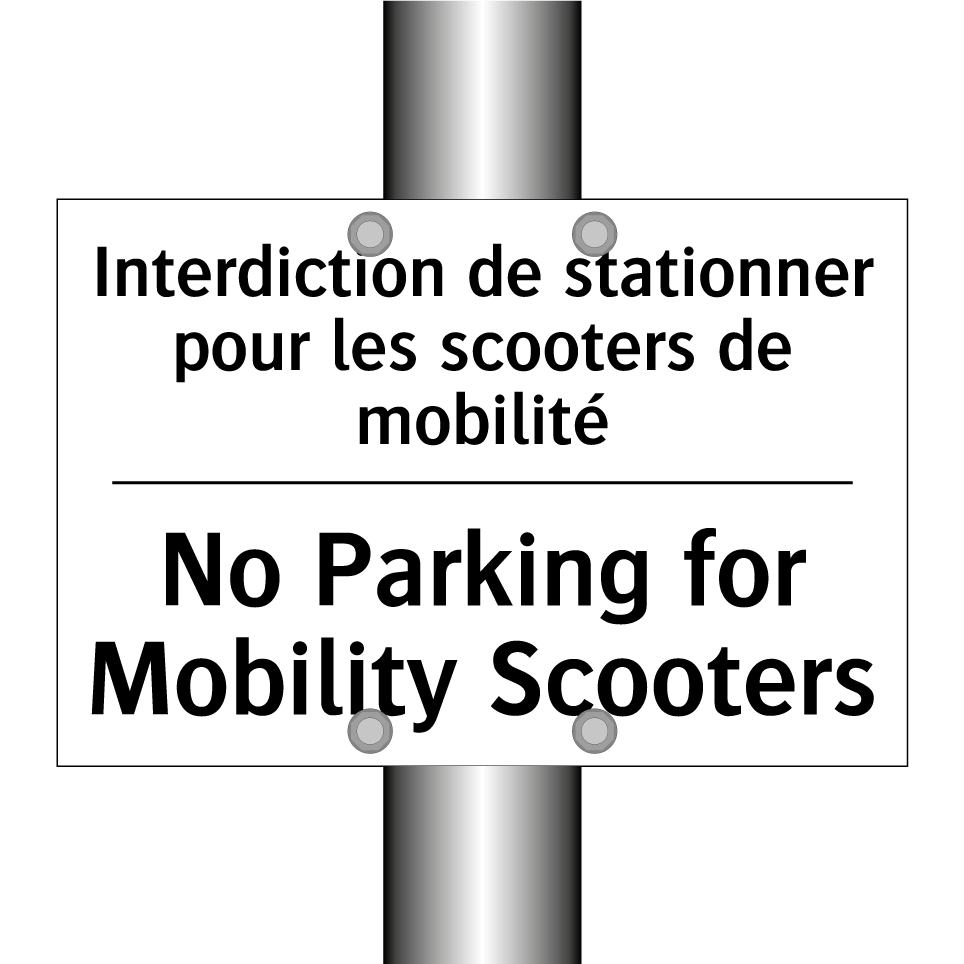 Interdiction de stationner pour /.../ - No Parking for Mobility Scooters /.../